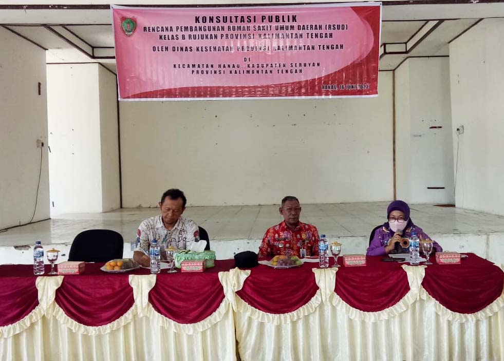 Pemprov. Kalteng Melalui Dinkes Lakukan Konsultasi Publik Pembangunan RS Kelas B Wilayah Barat