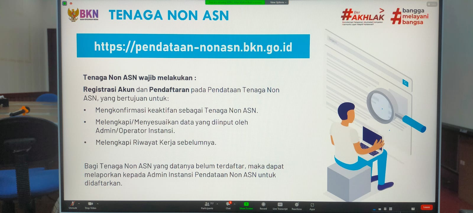 Sosialisasi Pendataan Tenaga Non ASN Di Lingkungan Instansi Pemerintah