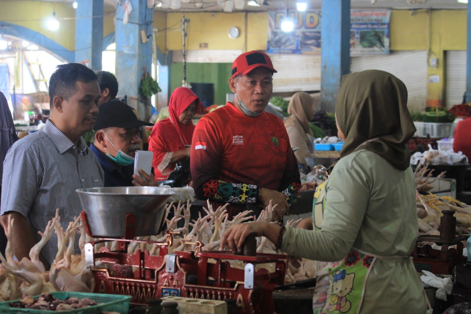 Tim Satgas Pangan Bersama TPID Prov. Kalteng Lakukan Sidak Pasar Di Sampit