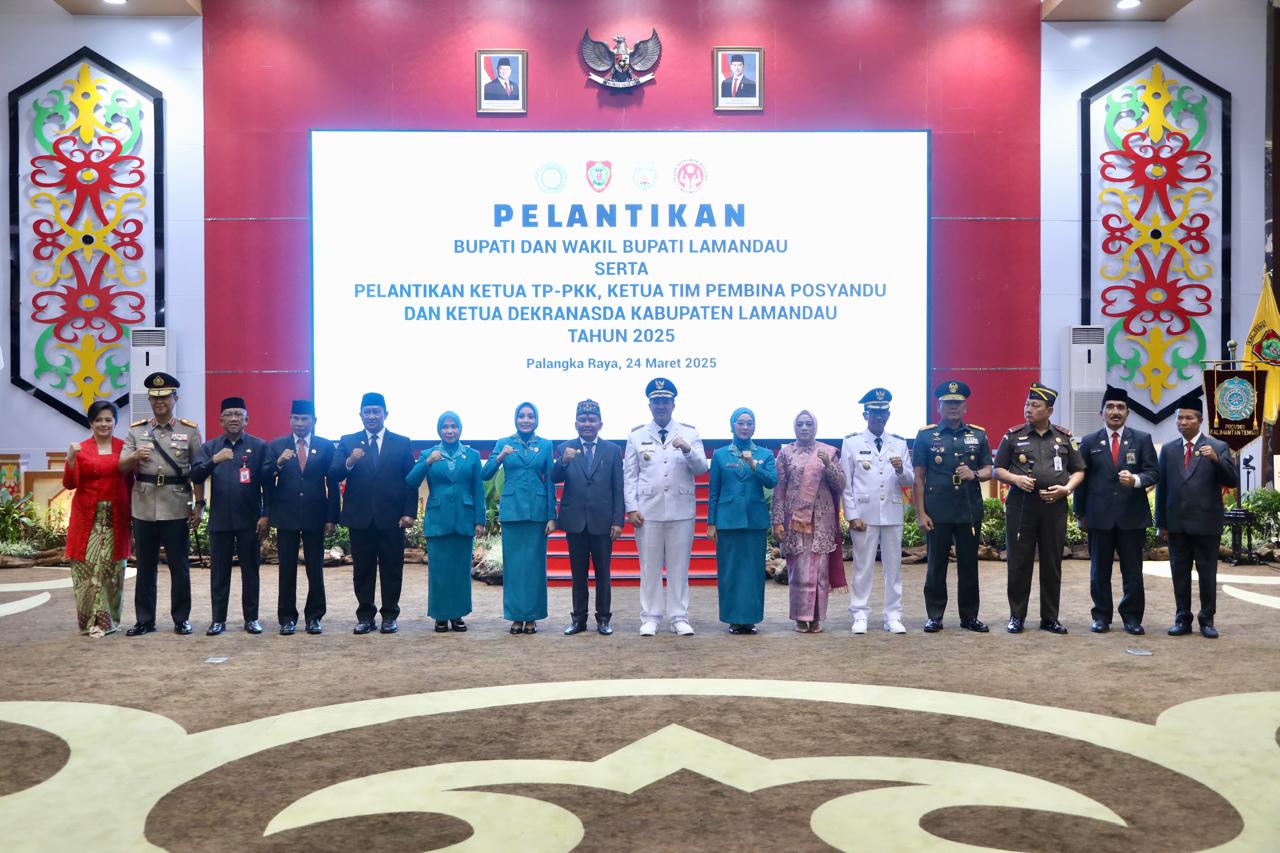 Ketua TP-PKK Prov. Kalteng Aisyah Thisia Agustiar Sabran Lantik Ketua TP-PKK, Ketua Tim Pembina Posyandu dan Ketua Dekranasda Kabupaten Lamandau