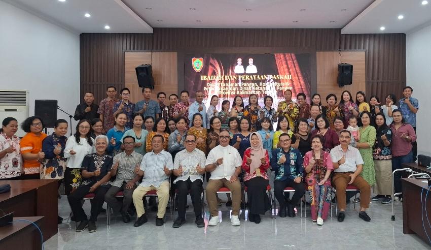 Dinas TPHP dan Dinas Ketahanan Pangan Kalteng Gelar Ibadah dan Perayaan Paskah Oikumene