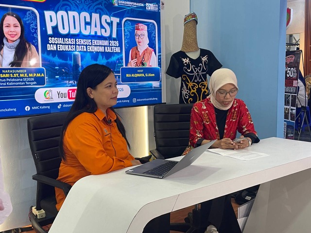 BPS dan Diskominfosantik Kalteng Kolaborasi Edukasi Sensus Ekonomi 2026 lewat Podcast