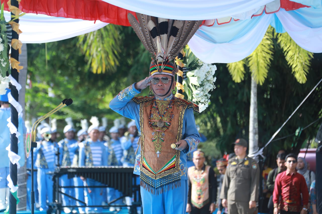 Gubernur Kalteng Agustiar Sabran, Pimpin Upacara Hari Jadi ke-69 Provinsi Kalteng