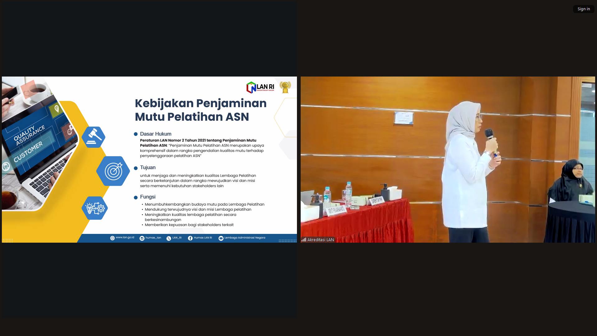 BPSDM Prov. Kalteng Berpartisipasi Dalam Kegiatan Nasional Bertajuk Penyampaian Status Akreditasi Lembaga Pelatihan
