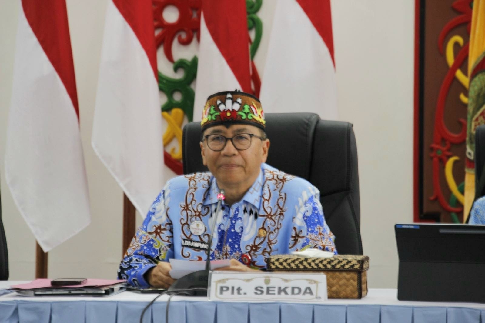 Plt Sekda Kalteng Leonard S. Ampung Pimpin Rakor Pendukung Program Kartu Huma Betang Sejahtera