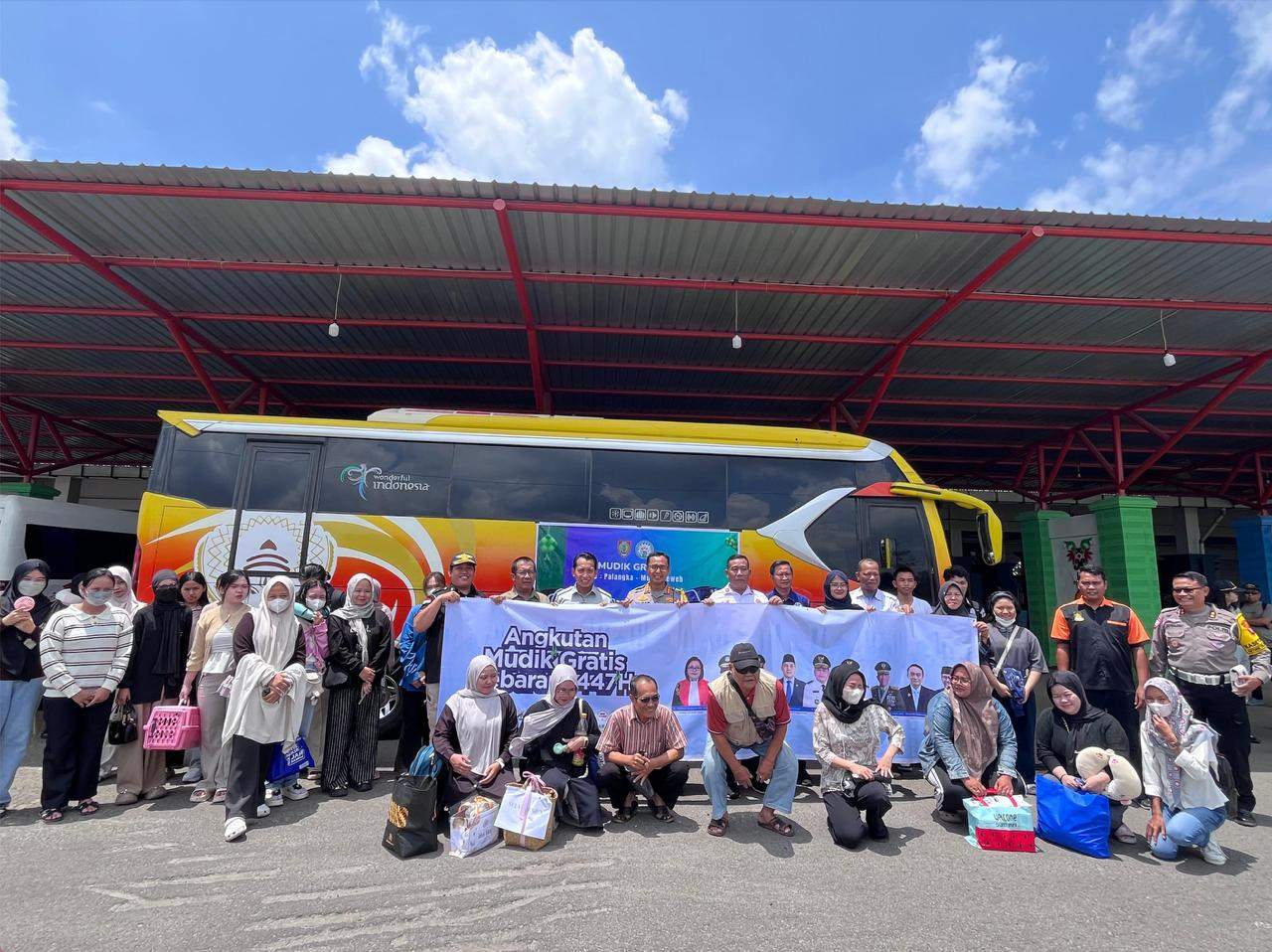 Dirlantas Polda Kalteng Resmi Lepas Program Angkutan Mudik Gratis Idul Fitri 1447 H/2026 Rute Palangka Raya–Muara Teweh