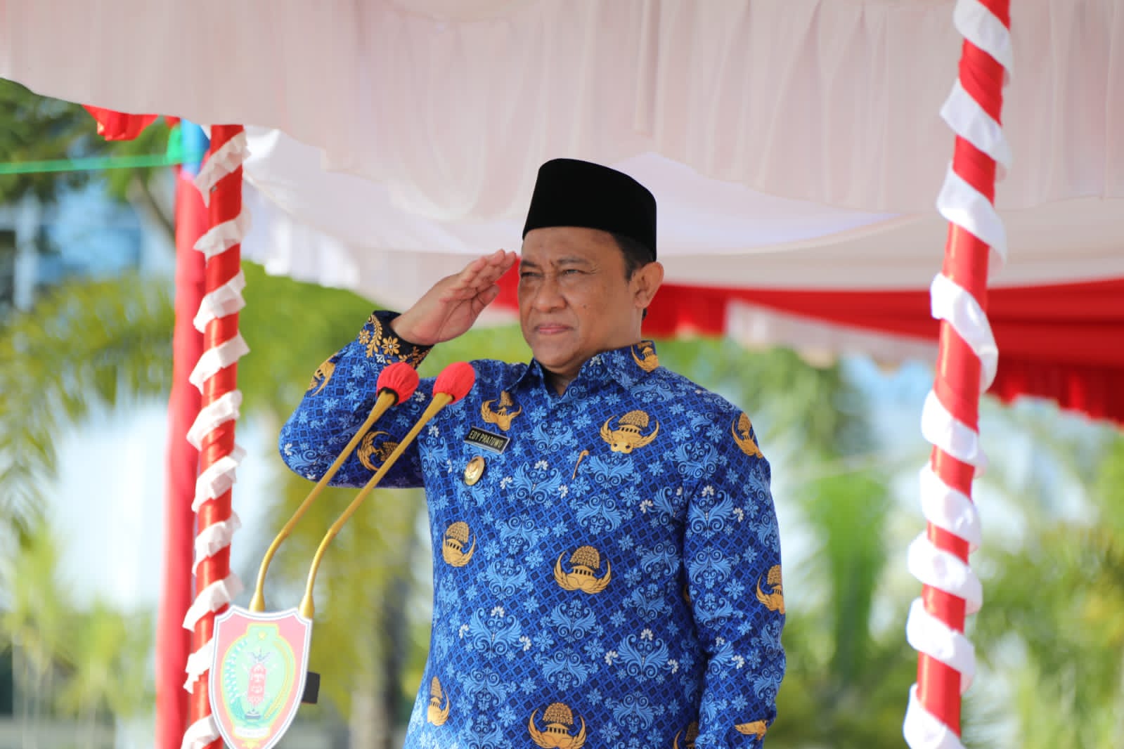 Wagub Kalteng Edy Pratowo Pimpin Upacara Peringatan Hari Otonomi Daerah ke XXVII Tahun 2023 Bertema Otonomi Daerah Maju, Indonesia Unggul