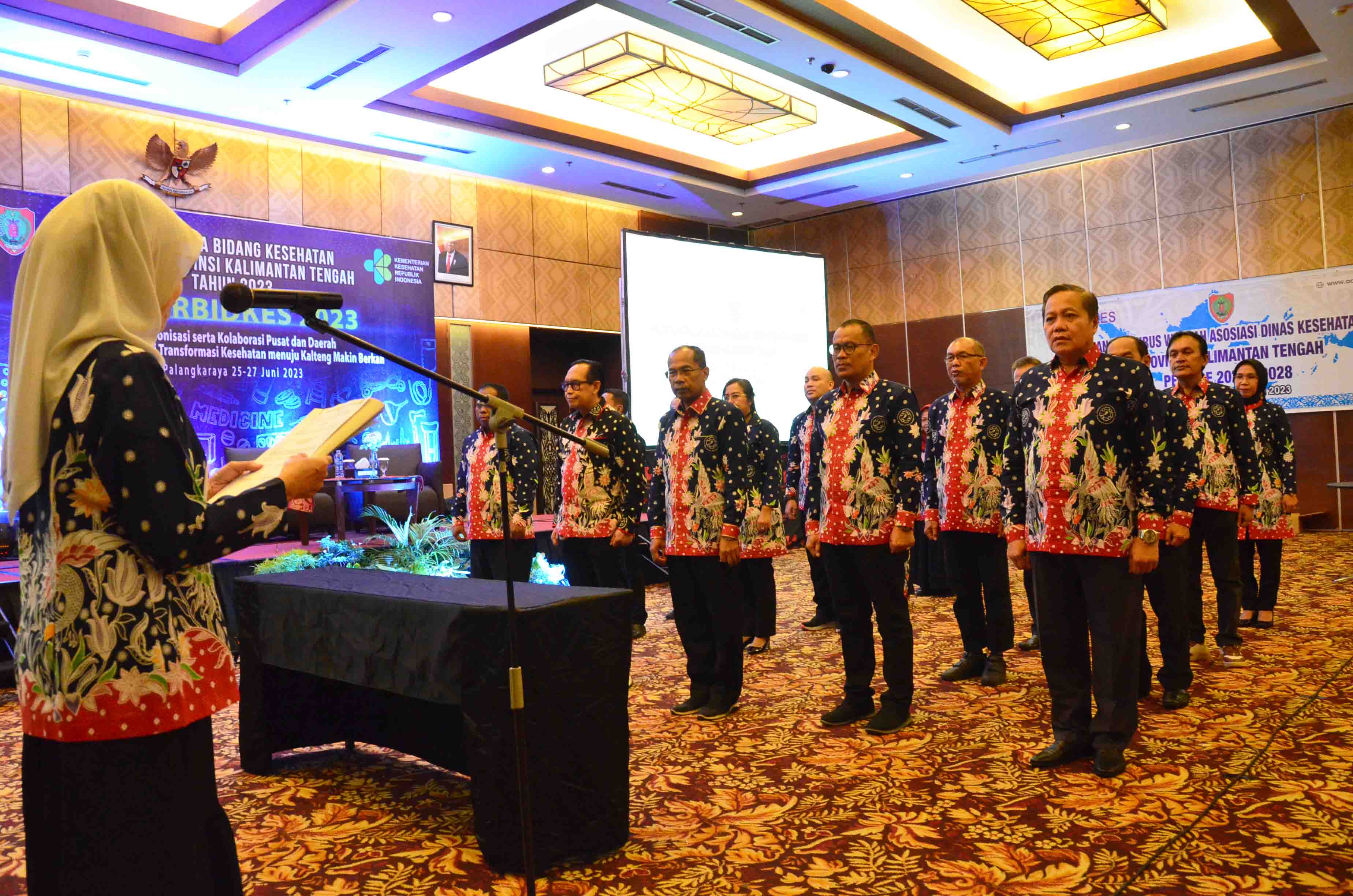 Dinkes Prov. Kalteng Gelar Acara Pelantikan Pengurus Asosiasi Dinas Kesehatan (ADINKES) Wilayah Prov Kalteng Periode 2023-2027