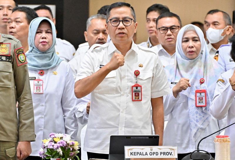 Kepala BAPPERIDA Prov. Kalteng Leonard S. Ampung Ikuti Rakor Pemerintah Daerah dan Forkopimda Dalam Rangka Jelang Hari Raya Idulfitri 1446 H