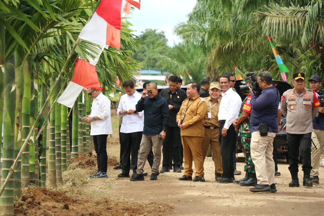 Gubernur Kalteng Sugianto Sabran Dampingi Presiden Republik Indonesia (RI) Joko Widodo ke Lokasi Lahan Pertanian di Desa Bapeang