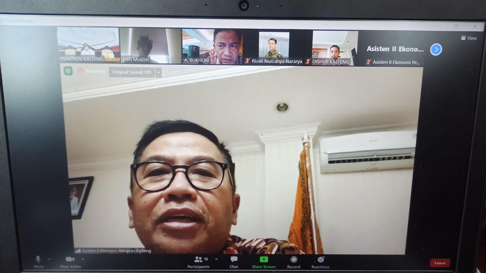 Asisten Bidang Perekonomian dan Pembangunan Setda Prov. Kalteng Leonard S. Ampung : Optimalisasi SDA, Gubernur H. Sugianto Sabran Buat Terobosan Bangun Kawasan Ekonomi Khusus