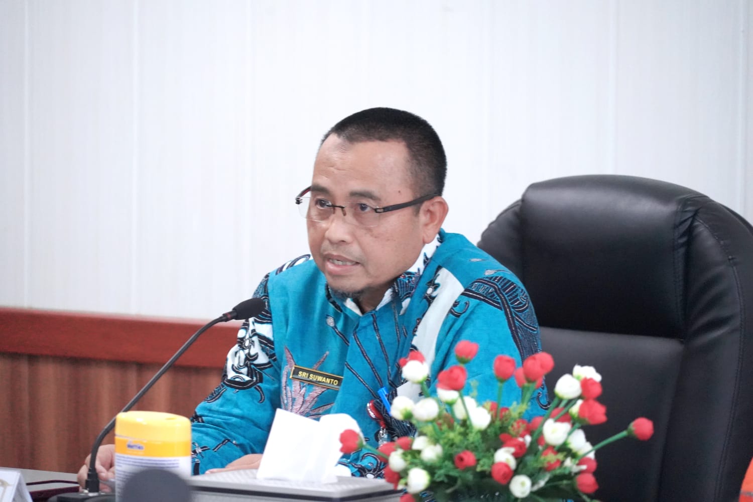 Asisten Adum Sri Suwanto Pimpin Rapat Pembahasan Tindak Lanjut Penyampaian Informasi Kerawanan Kebakaran dari Badan Restorasi Gambut dan Mangrove Indonesia