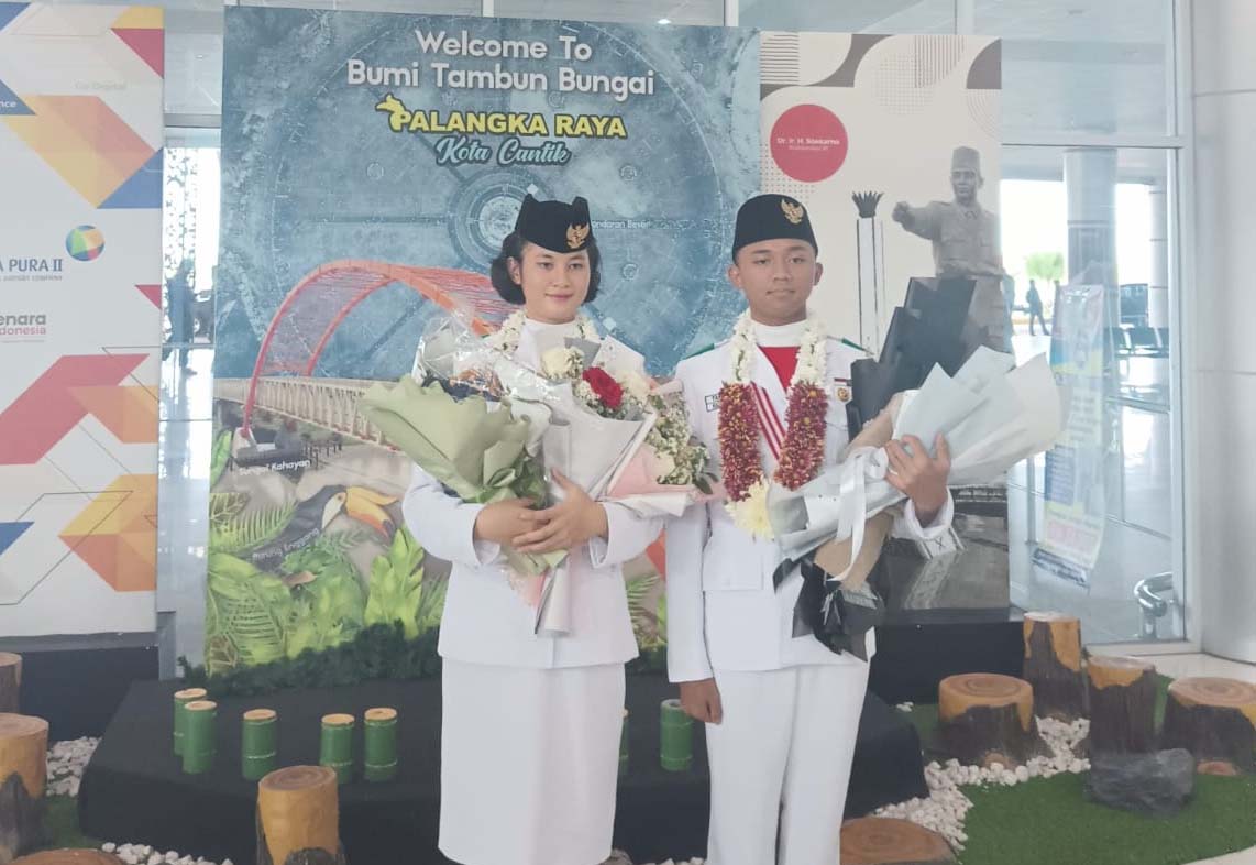Badan Kesbangpol Wakili Pemprov Kalteng Sambut Kedatangan Anggota Paskibraka Nasional Perwakilan Kalteng Tahun 2023