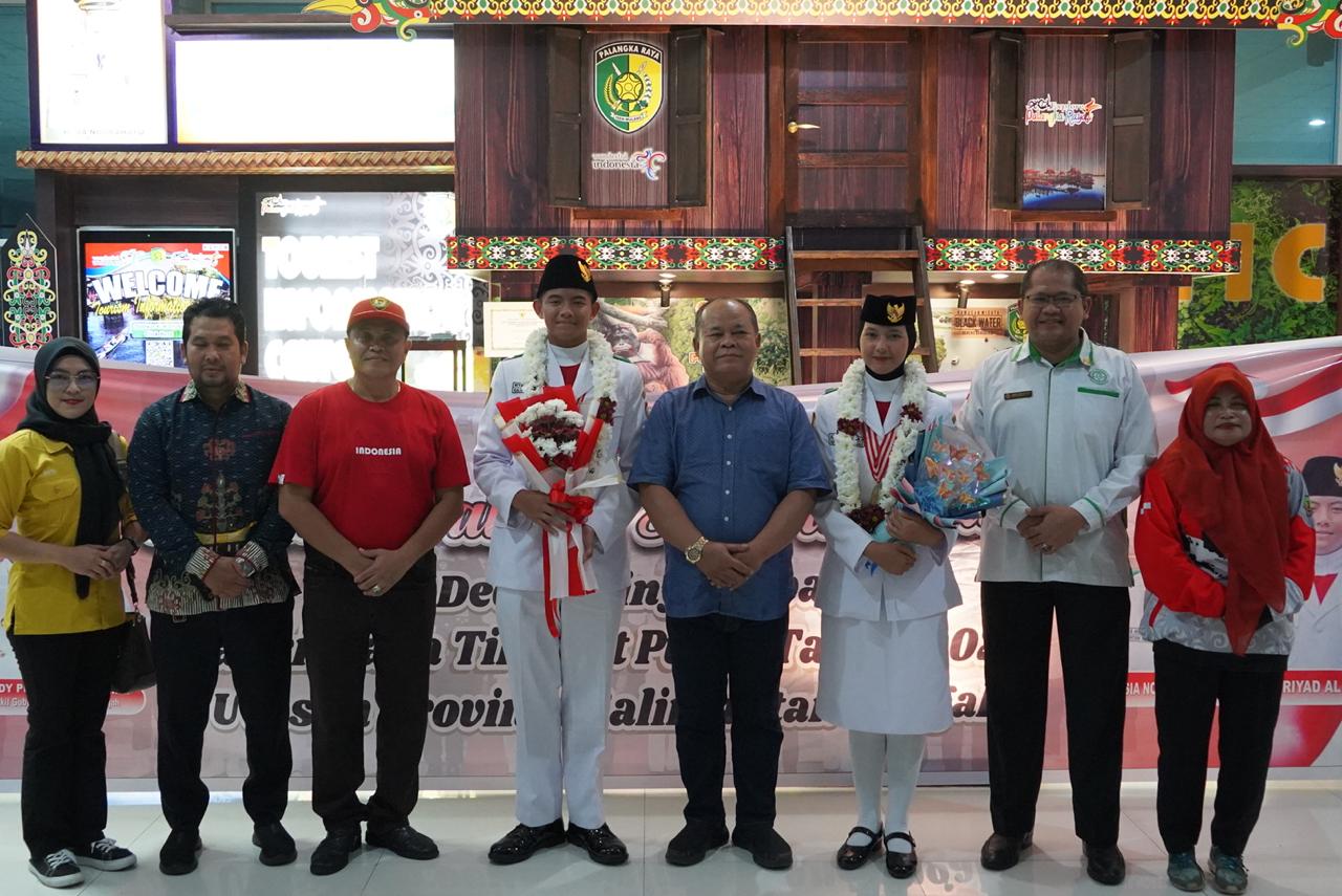 Plh. Asisten Pemkesra Maskur Sambut Kedatangan Anggota Paskibraka Nasional Perwakilan Kalteng