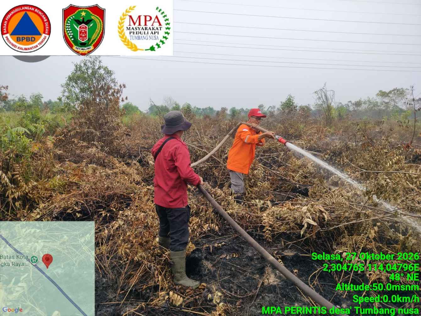 BPBPK Kalteng Bersama Satgas Gabungan Intensifkan Pengendalian Karhutla
