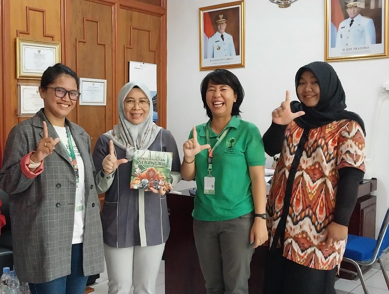 Pertemuan BNF dan Dispursip Prov. Kalteng Dalam Rangka Persiapan Peluncuran Buku Cerita Sekolah Hutan Sebangau