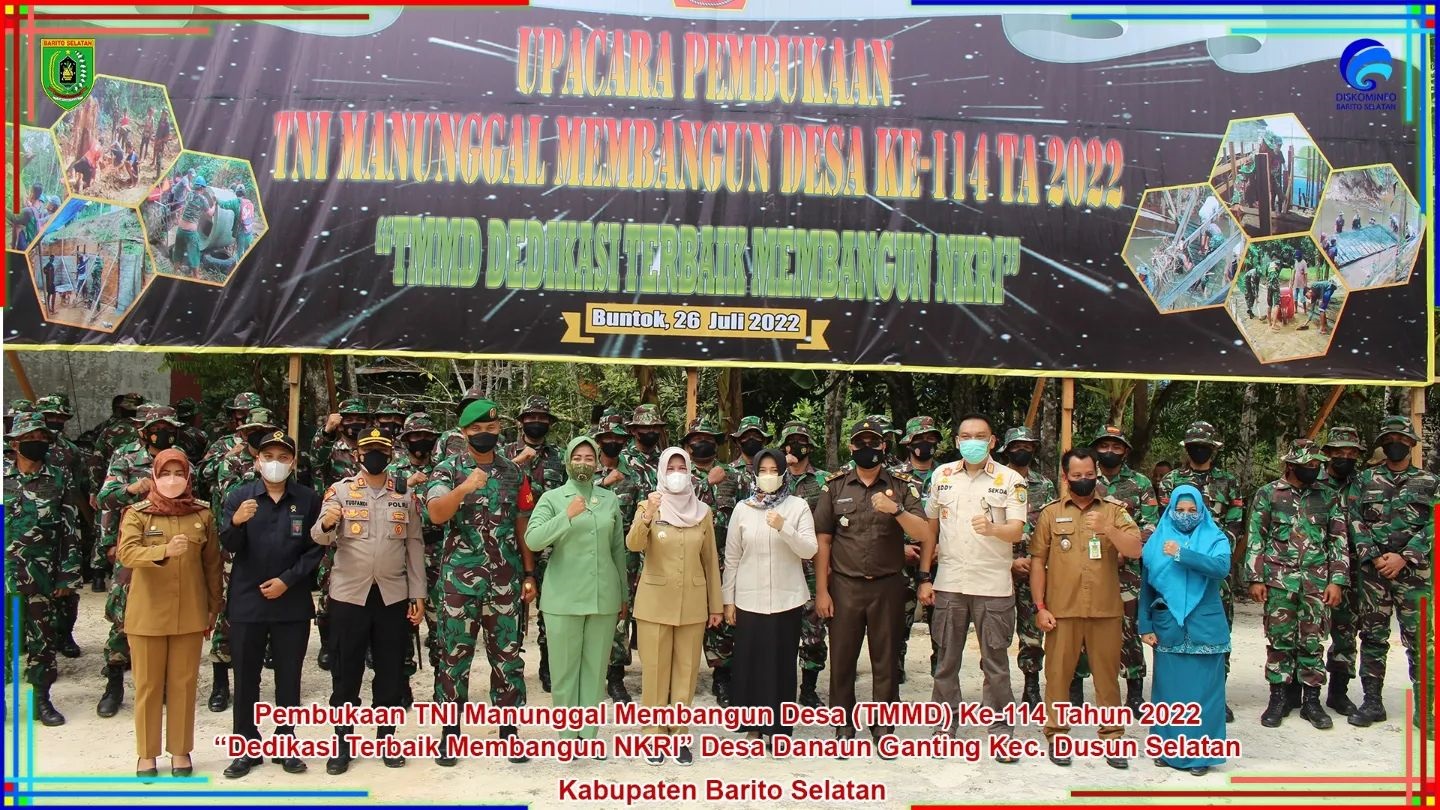 Pj Bupati Barsel Secara Resmi Buka Program Kegiatan TMMD Ke-114 Kodim 1012/Buntok