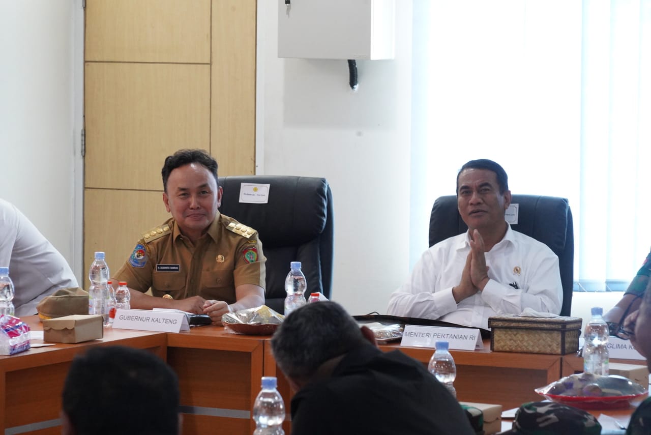 Gubernur Kalteng dan Mentan Gelar Rakor Optimalisasi Lahan Food Estate