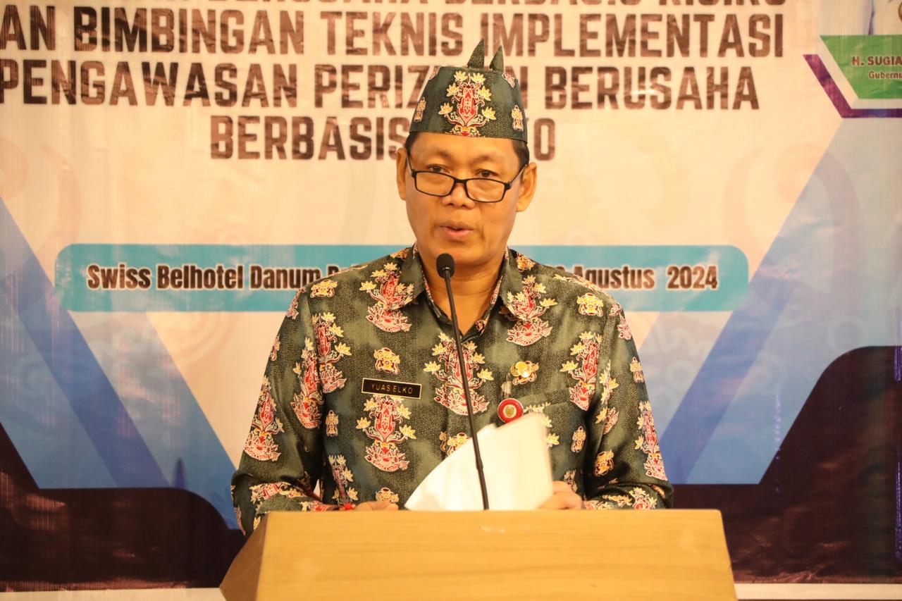 Sahli Yuas Elko Buka Sosialisasi dan Bimbingan Teknis Implementasi Pengawasan Perizinan Berusaha Berbasis Risiko