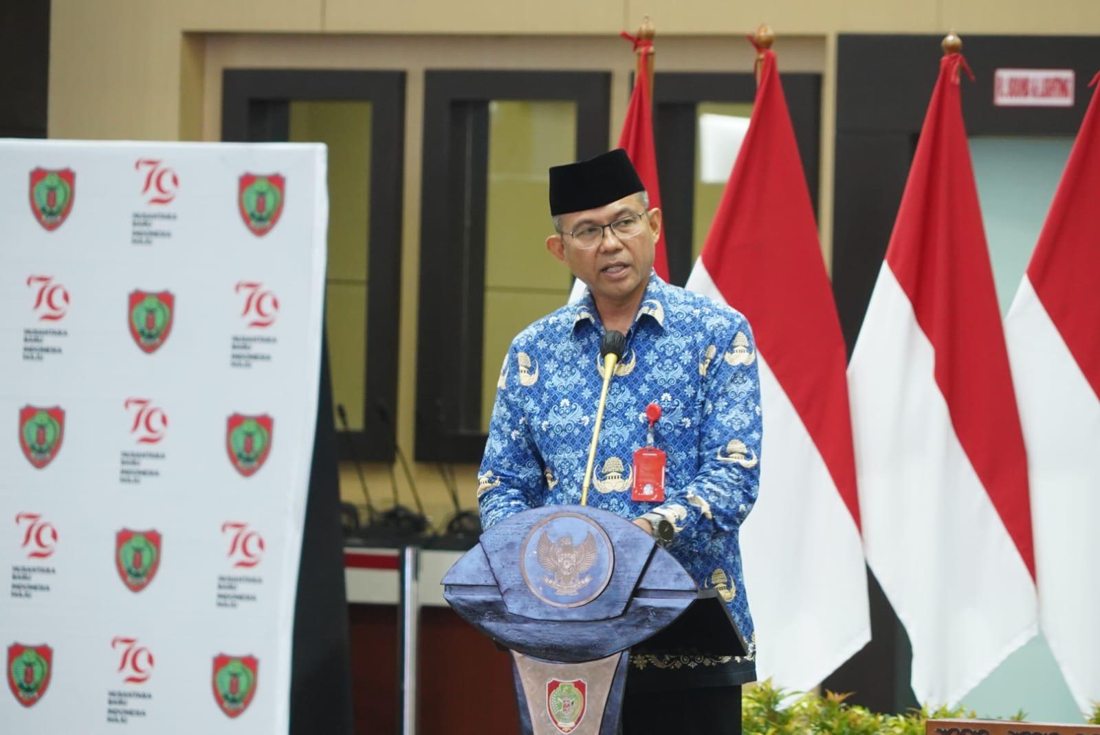 Plh Sahli Pemkumpol Ahmad Husain Pimpin Upacara Peringatan HUT ke 53 KORPRI