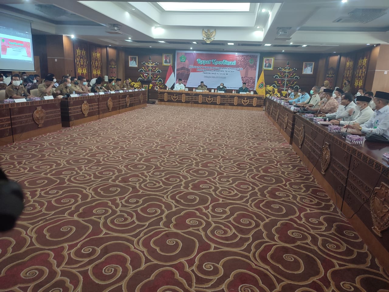Rakor Persiapan Penyelenggaraan Ibadah  Haji Prov. Kalteng Tahun 1443 H/2022 M