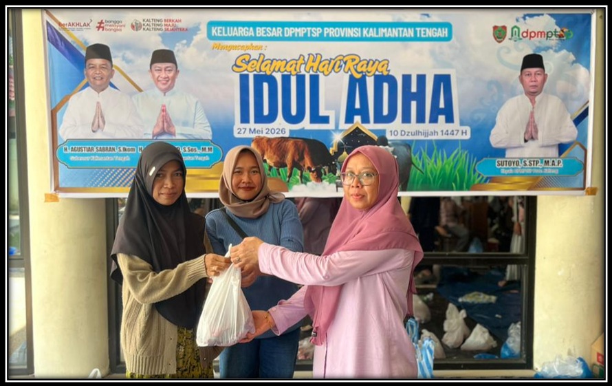 DPMPTSP Kalteng Gelar Penyembelihan Hewan Kurban dalam Rangka Iduladha 1447 H