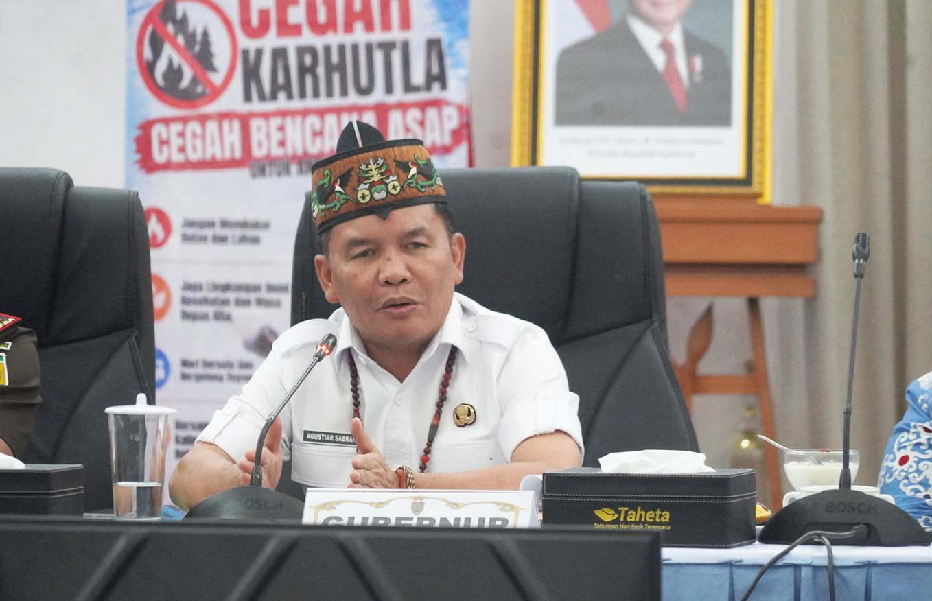 Gubernur Agustiar Sabran Tegaskan Penguatan Koordinasi dan Sinergi dalam Penanganan Karhutla
