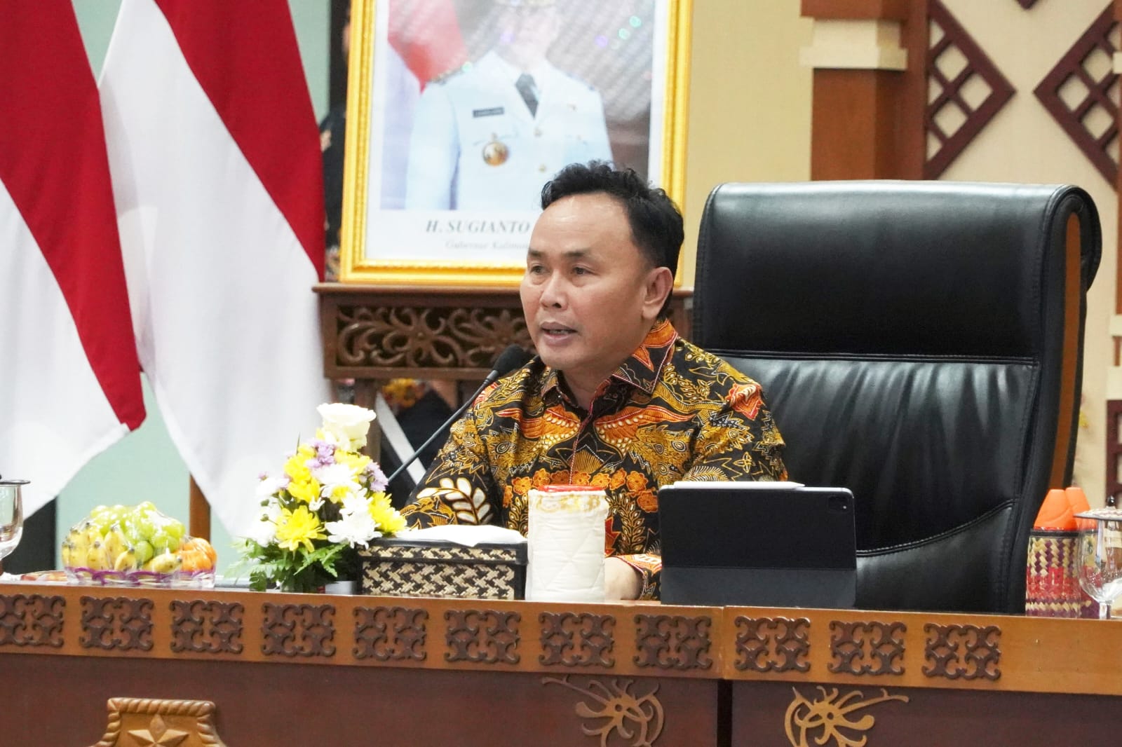 Gubernur Kalteng Sugianto Sabran Dalam Arahannya Agar Angkutan Batu Bara Tidak Melewati Ruas Jalan Bukit Liti - Bawan - Kuala Kurun