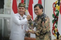 Gubernur Kalteng Agustiar Sabran Terima Kunjungan Silaturahmi Staf Khusus Presiden RI Bidang Ekonomi Kreatif Yovie Widianto